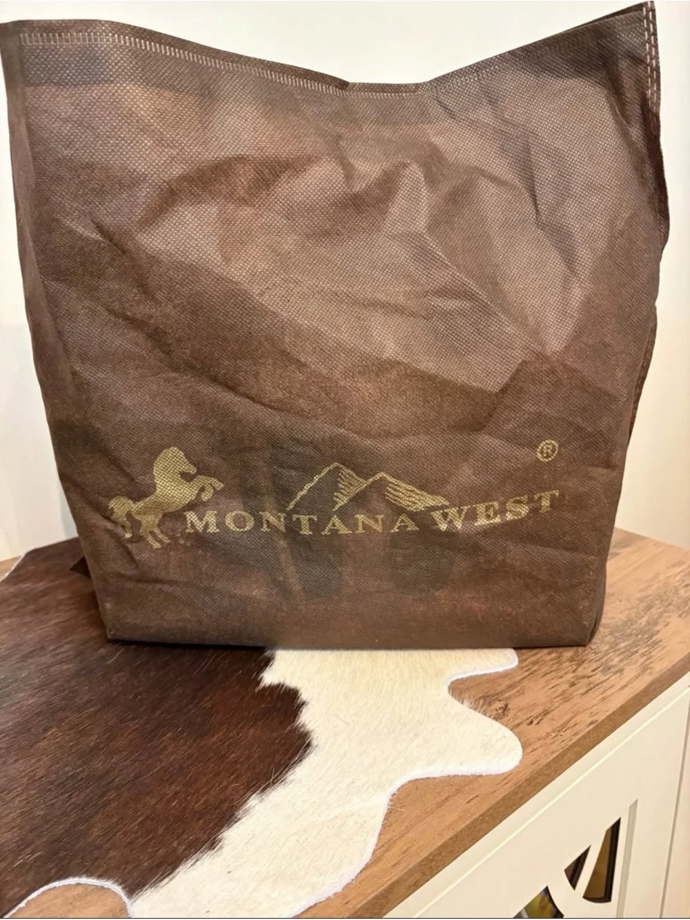 Montana West Cream & Tan Cactus Embroidered Satchel Tote